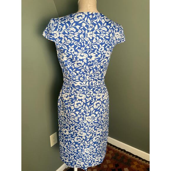 Alex Marie Marian Lillian Blue & White Floral Cap Sleeve Dress. Sz 4. EUC. - Picture 3 of 6